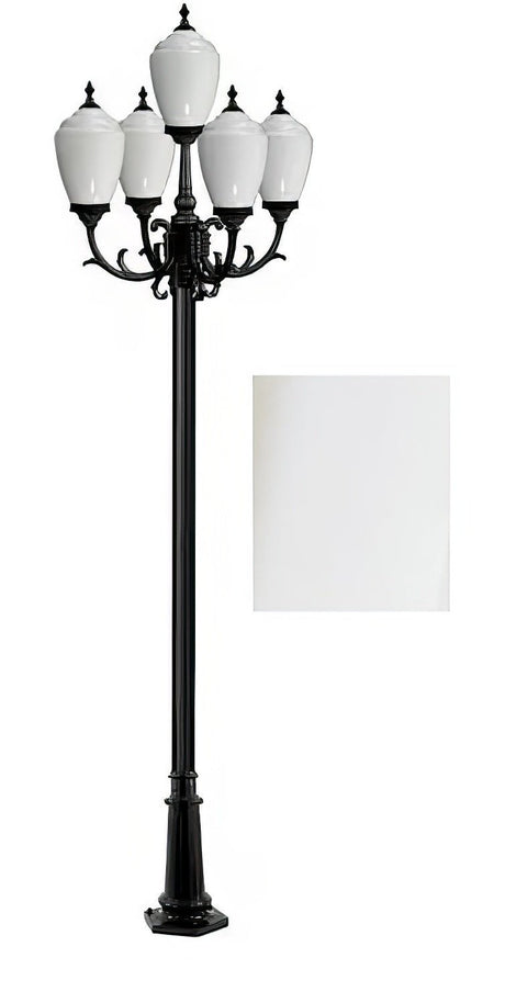 Dabmar Lighting GM2855-L30-RGBW-W white post light & pole