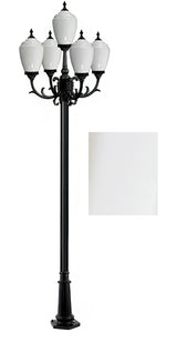 Dabmar Lighting GM2855-L45-27K-W white post light & pole