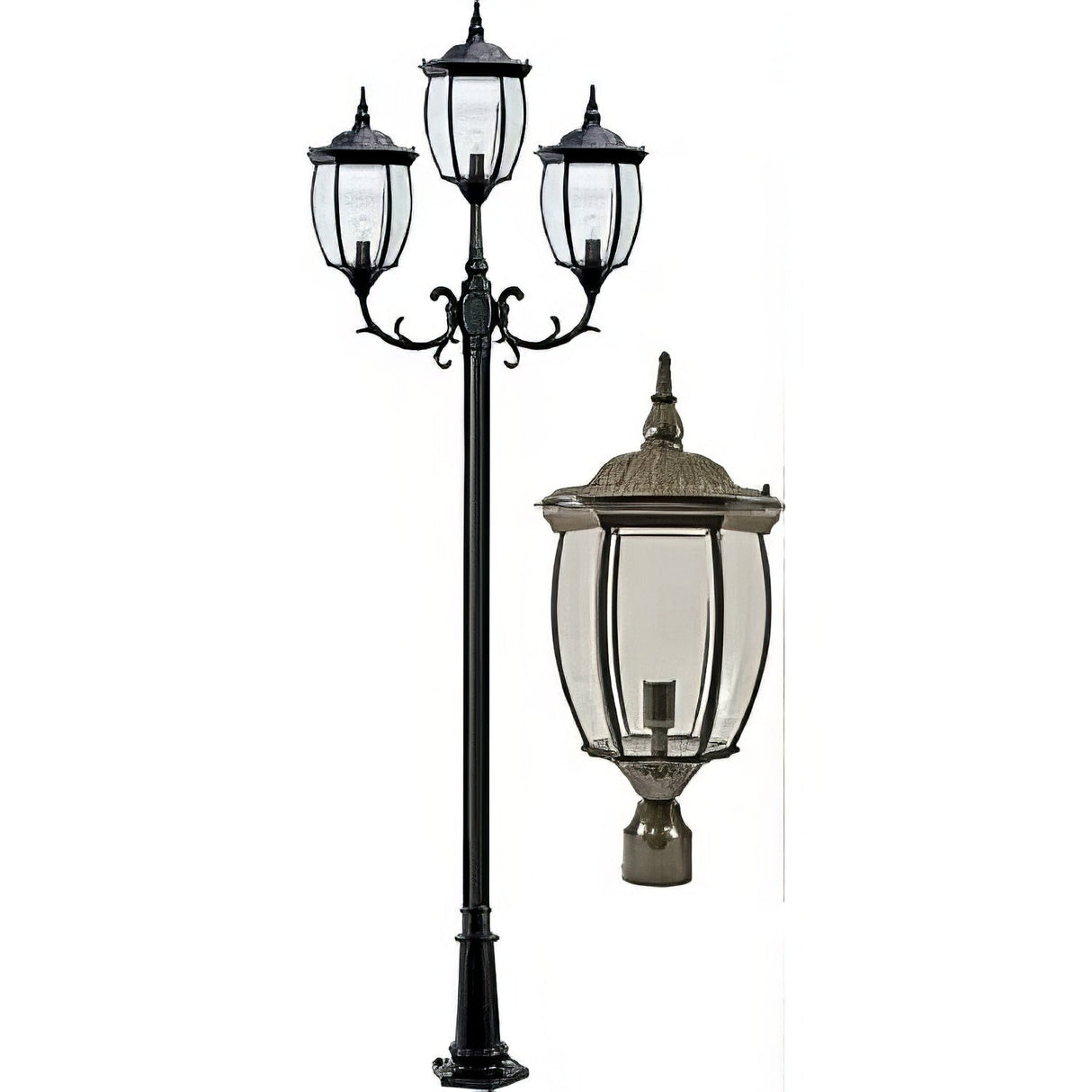 Dabmar Lighting GM3003-LED16-BZ bronze post light fixture
