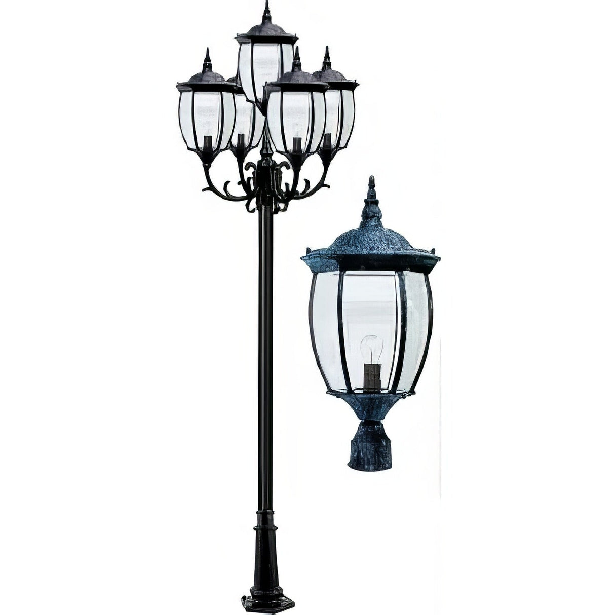 Dabmar Lighting GM3026-VG verde green post light fixture