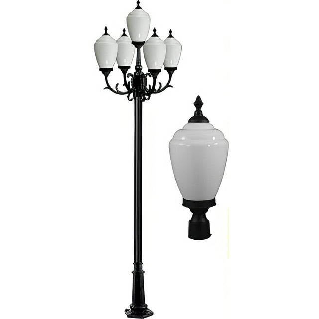 Dabmar Lighting GM4005-LED16-B black post light fixture