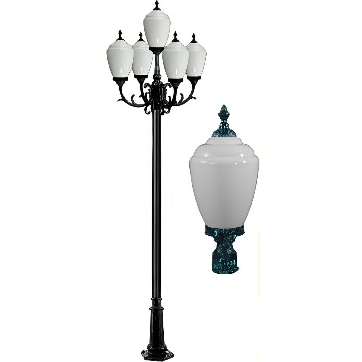 Dabmar Lighting GM4005-VG Alisa Post Five Light Fixture 5 X Incandescent 120 Volts Verde Green