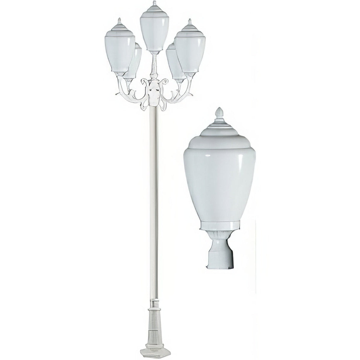 Dabmar Lighting GM4005-W Alisa Post Five Light Fixture 5 X Incandescent 120 Volts White