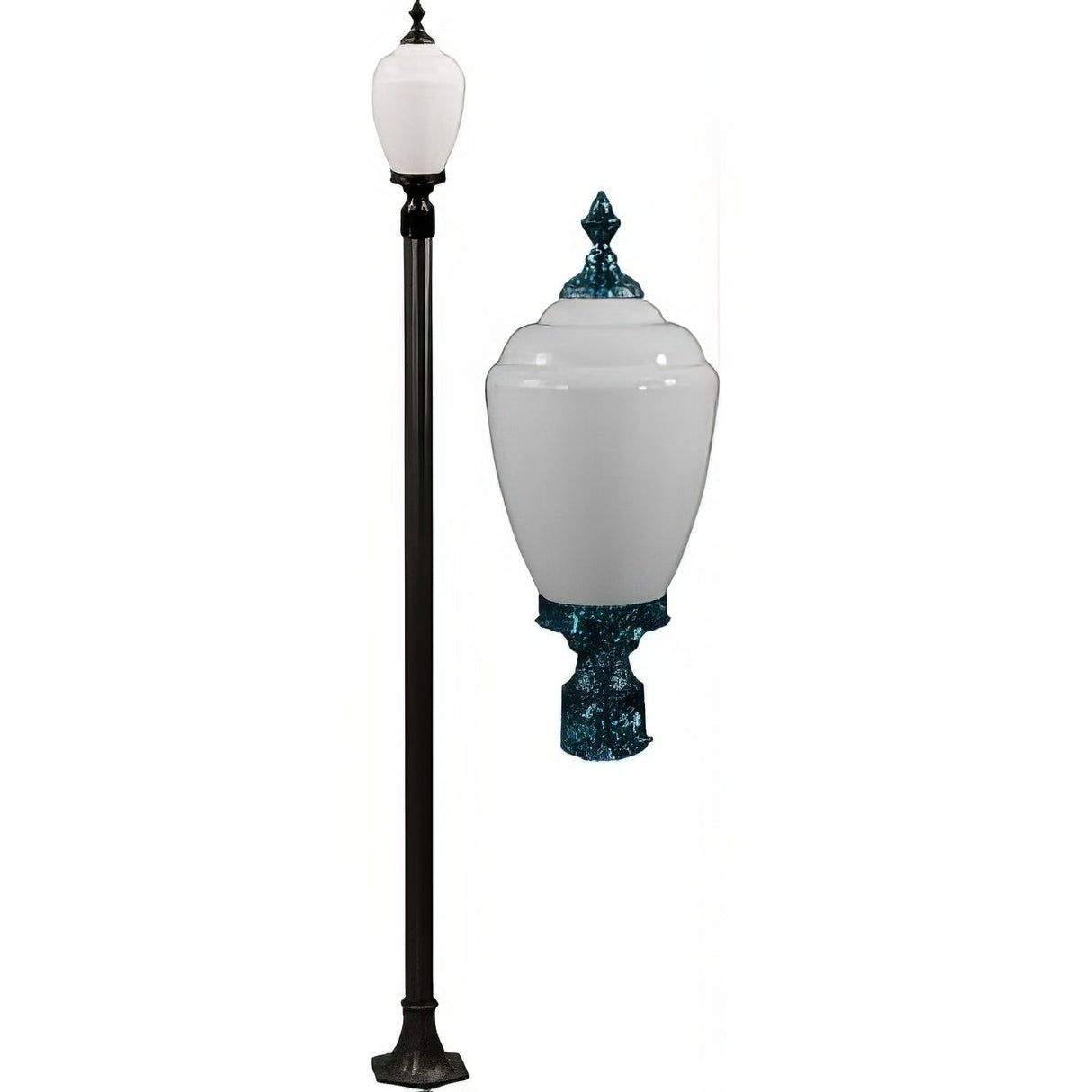 Dabmar Lighting GM4010-VG verde green post light fixture