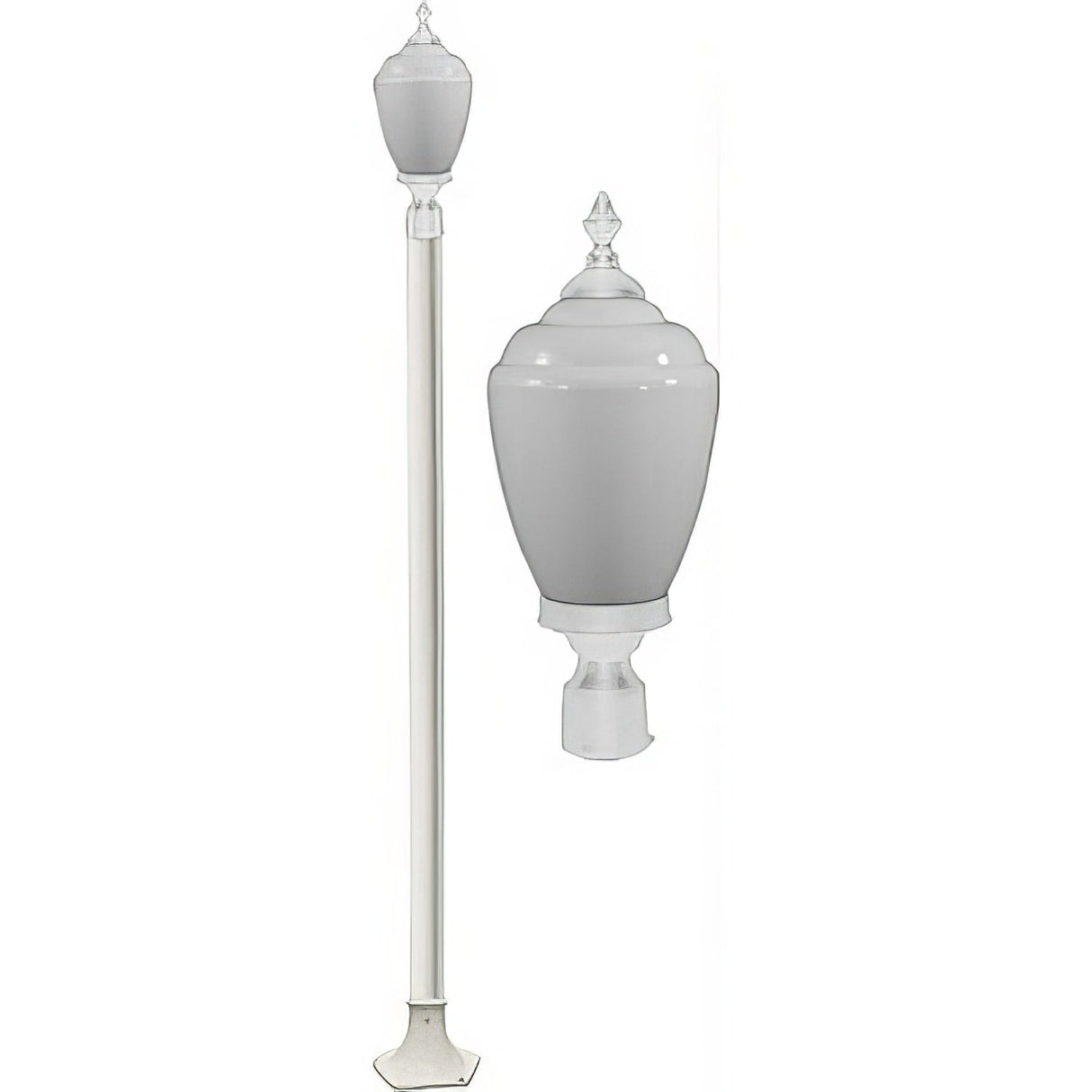 Dabmar Lighting GM4011-W white post light fixture