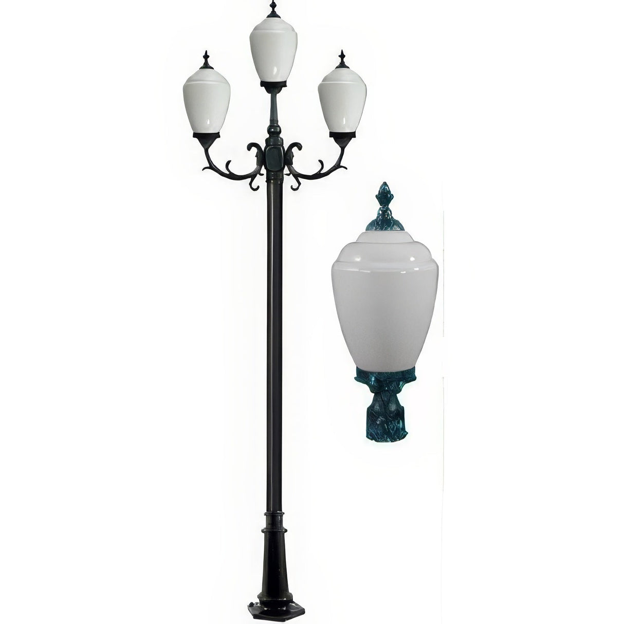 Dabmar Lighting GM4016-VG verde green post light fixture