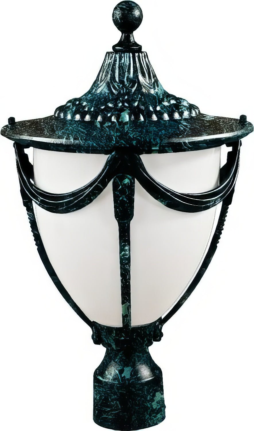 Dabmar Lighting GM480-L18-30K-VG verde green outdoor post light fixture