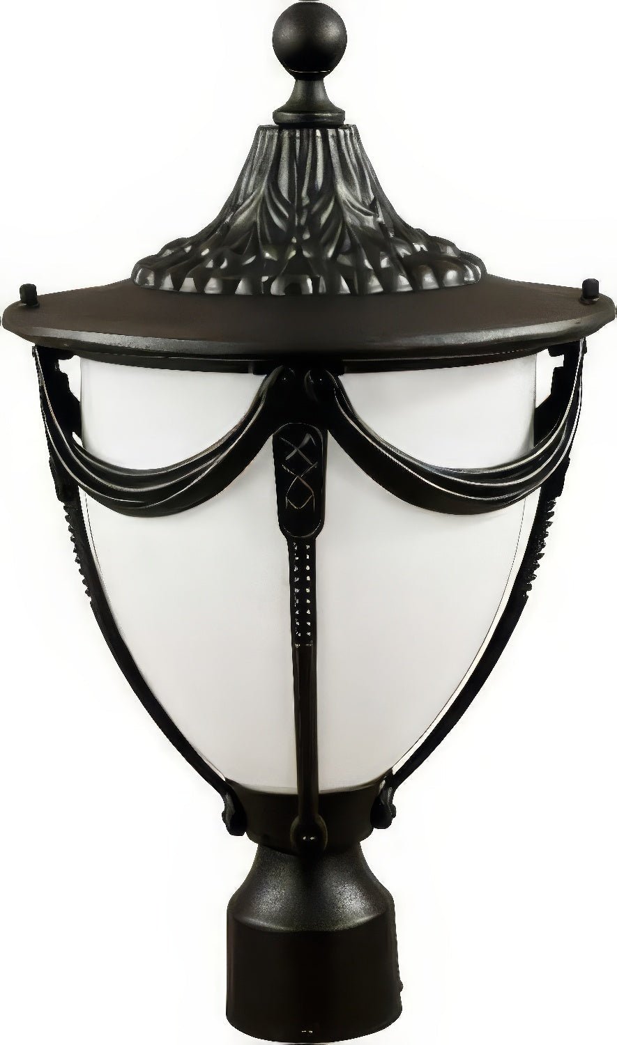 Dabmar Lighting GM480-L18-65K-B black outdoor post light fixture