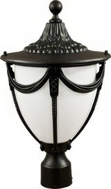 Dabmar Lighting GM480-L18-65K-B black outdoor post light fixture