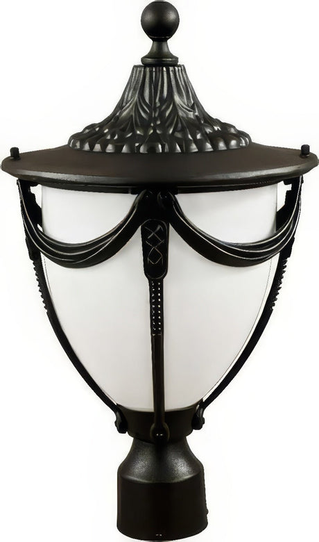 Dabmar Lighting GM480-L18-65K-B black outdoor post light fixture