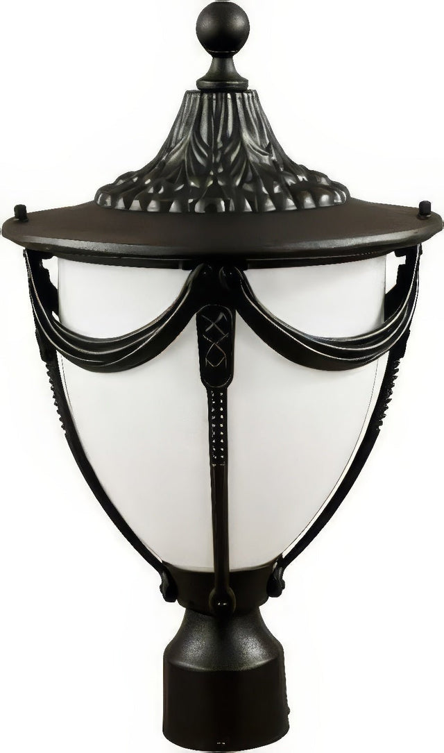 Dabmar Lighting GM480-L18-65K-B black outdoor post light fixture