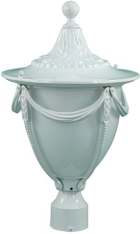 Dabmar Lighting GM480-L18-65K-W white outdoor post light fixture