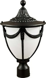 Dabmar Lighting GM480-L6-30K-B black outdoor post light fixture