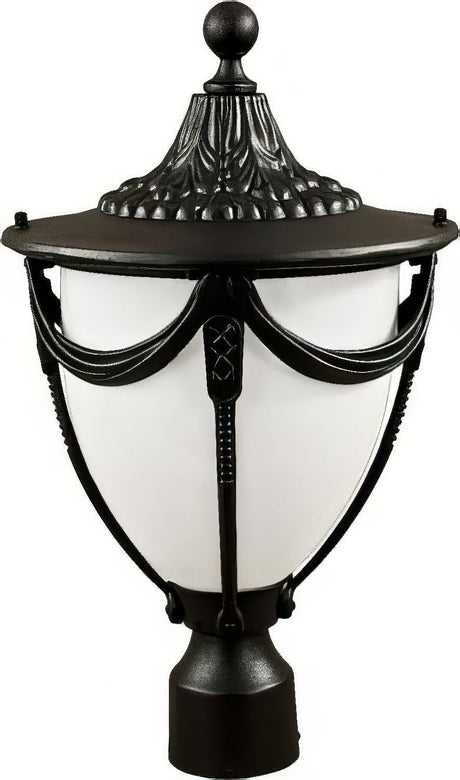 Dabmar Lighting GM480-L6-30K-B black outdoor post light fixture