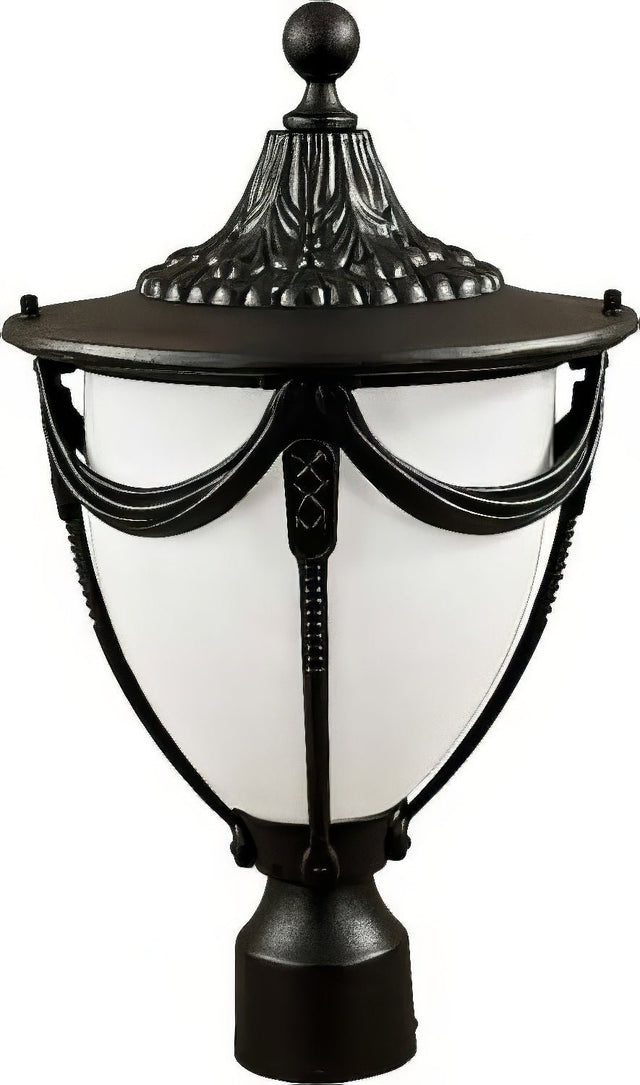 Dabmar Lighting GM480-L6-30K-B black outdoor post light fixture