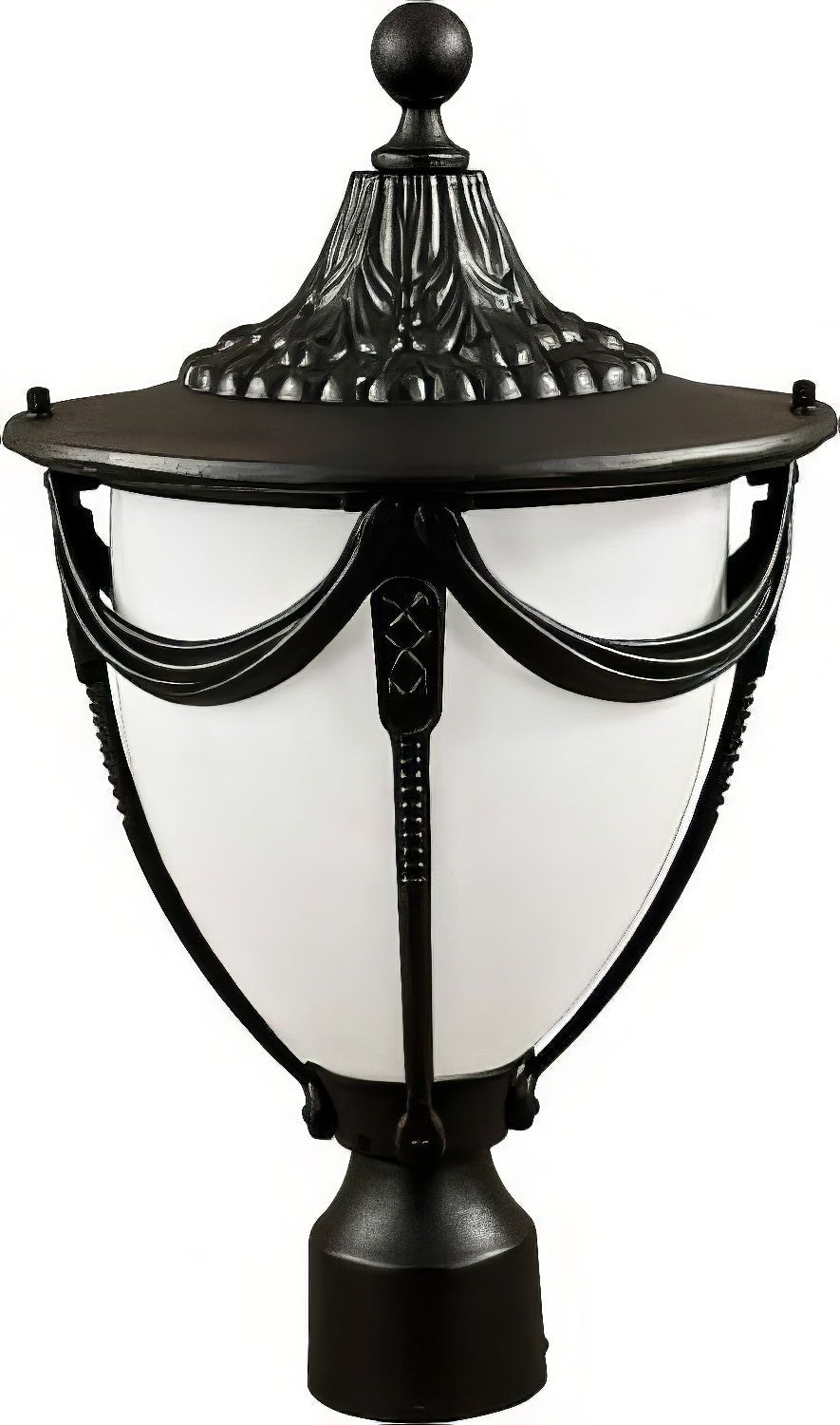 Dabmar Lighting GM480-L6-60K-B black outdoor post light fixture