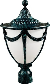 Dabmar Lighting GM480-L9-27K-VG verde green outdoor post light fixture