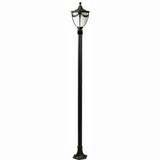 Dabmar Lighting GM4801-L6-30K-B black post light & pole
