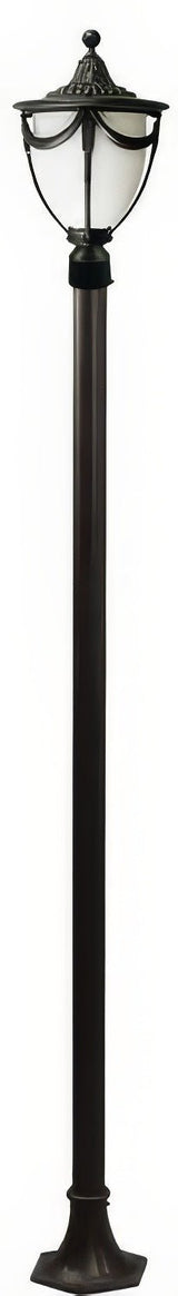 Dabmar Lighting GM4801-L6-30K-B black post light & pole