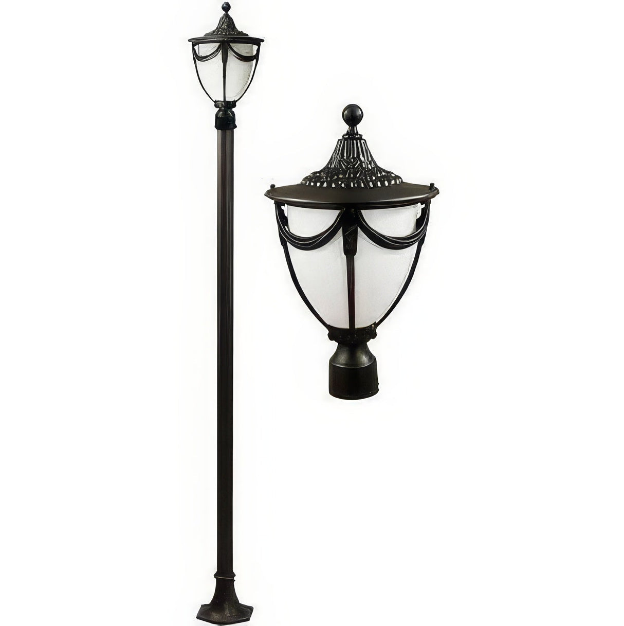 Dabmar Lighting GM4801-LED16-B black post light fixture