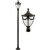 Dabmar Lighting GM4801-LED16-B black post light fixture