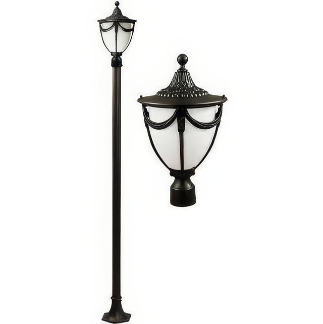 Dabmar Lighting GM4801-LED16-B black post light fixture
