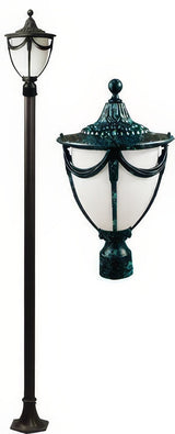 Dabmar Lighting GM4801-LED16-VG verde green post light fixture