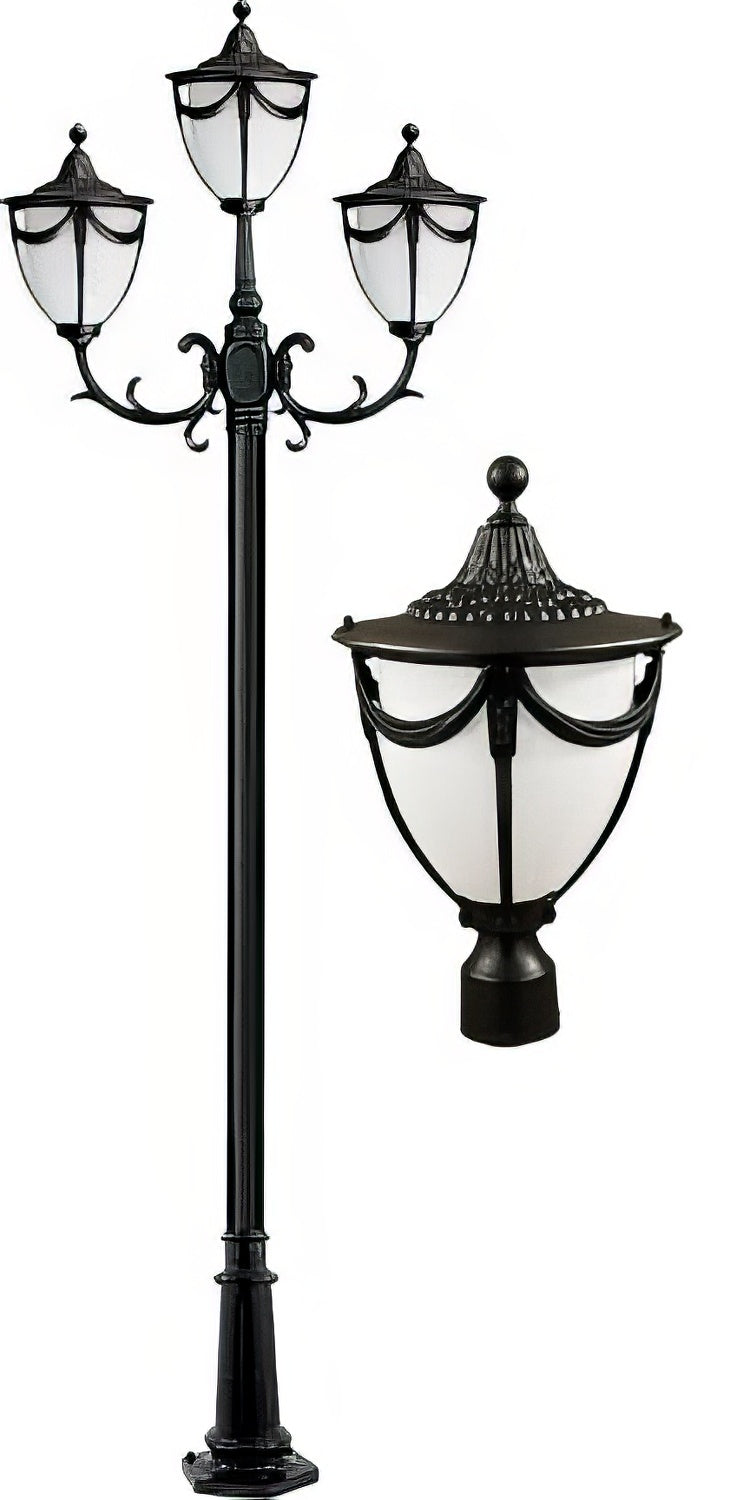Dabmar Lighting GM4803-B black post light fixture