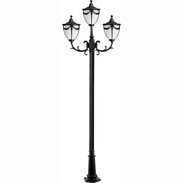 Dabmar Lighting GM4803-L18-RGBW-B black post light & pole