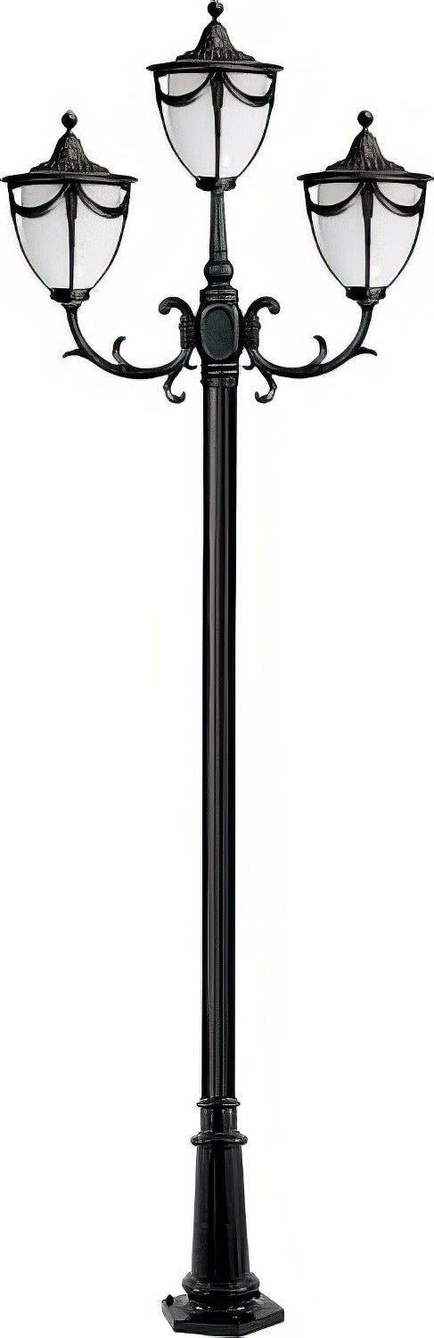 Dabmar Lighting GM4803-L54-30K-B black post light & pole