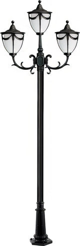 Dabmar Lighting GM4803-L54-30K-B black post light & pole