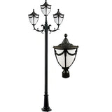 Dabmar Lighting GM4803-LED16-B black post light fixture