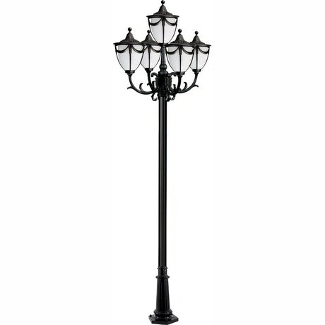 Dabmar Lighting GM4805-L30-30K-B black post light & pole