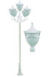 Dabmar Lighting GM4805-L30-30K-W white post light & pole