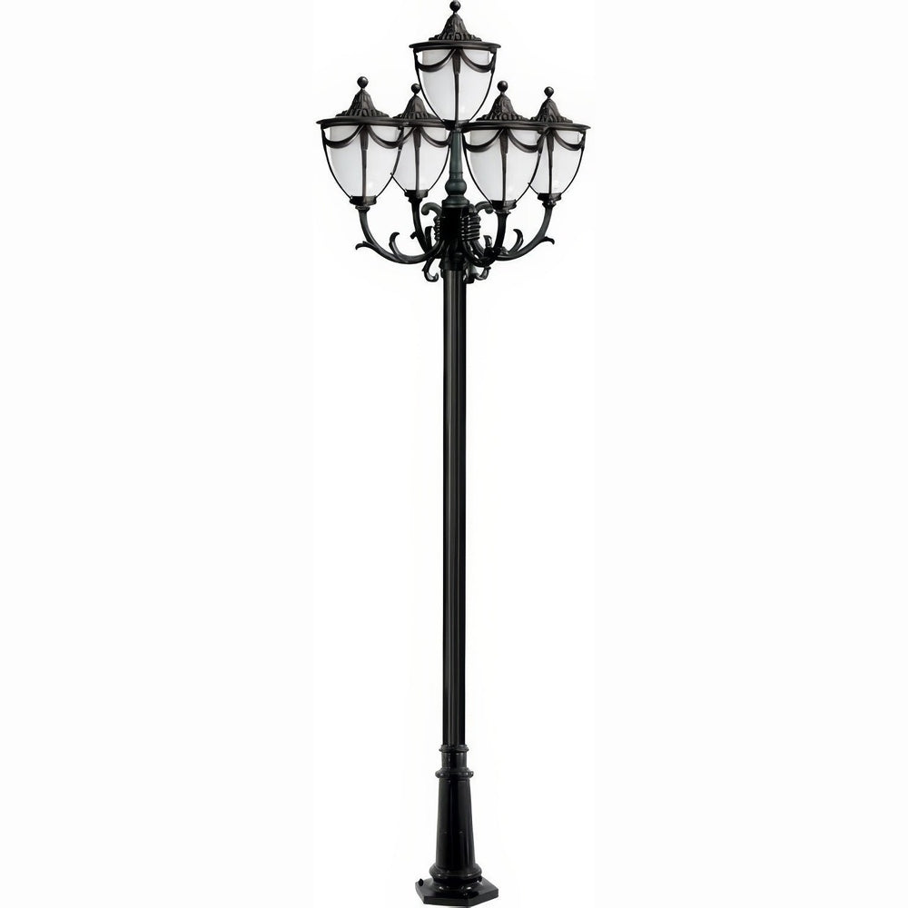 Dabmar Lighting GM4805-L30-RGBW-B black post light & pole