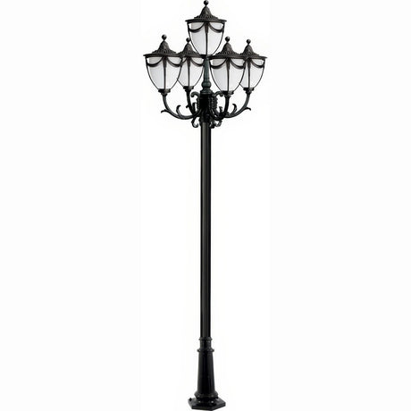 Dabmar Lighting GM4805-L30-RGBW-B black post light & pole