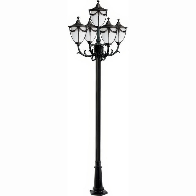 Dabmar Lighting GM4805-L30-RGBW-B black post light & pole