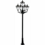 Dabmar Lighting GM4805-L45-27K-B black post light & pole
