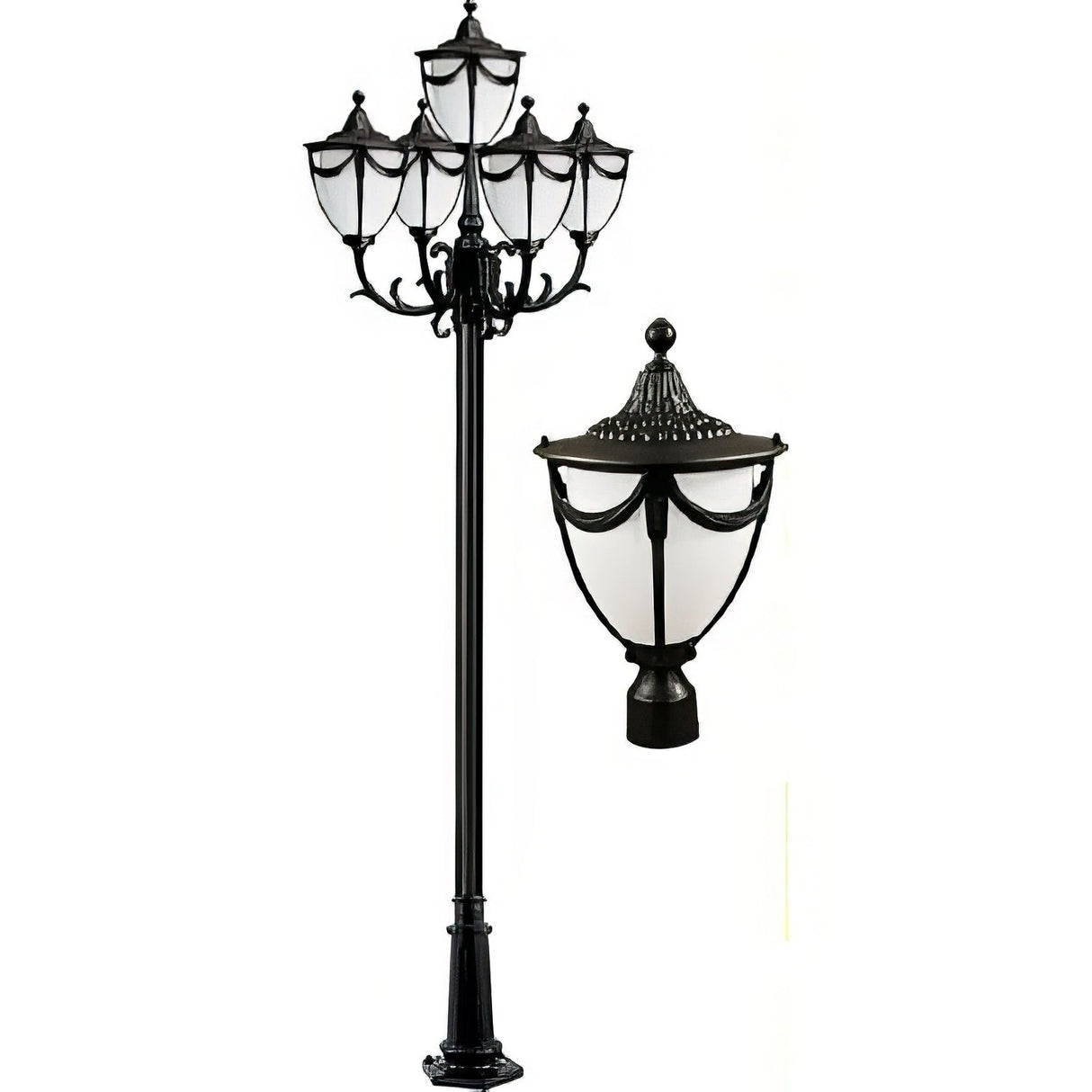 Dabmar Lighting GM4820-B black post light fixture