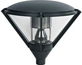 Dabmar Lighting GM500-L30-30K-B black outdoor post light fixture
