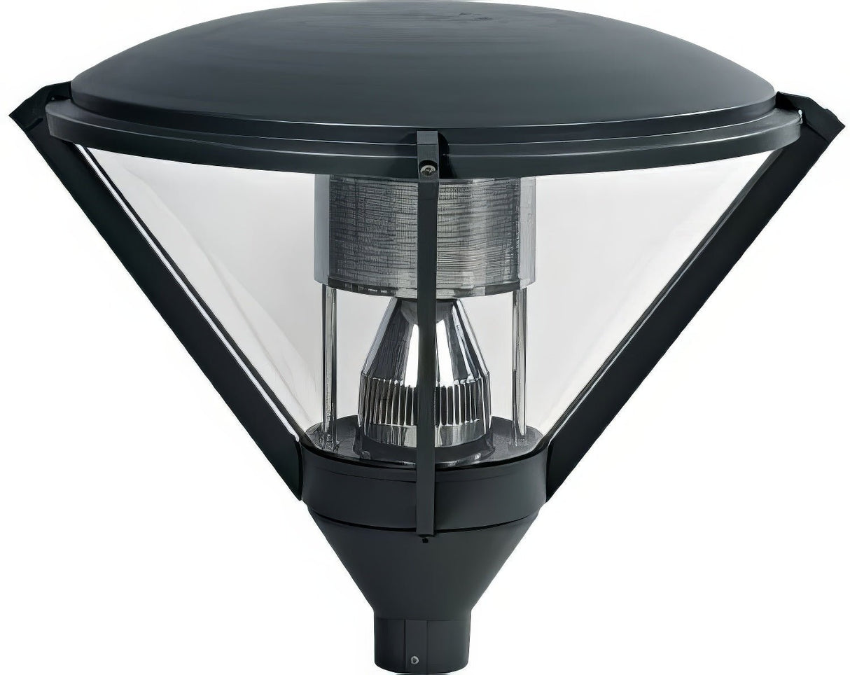 Dabmar Lighting GM500-L30-65K-B black outdoor post light fixture