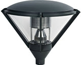 Dabmar Lighting GM500-L30-65K-B black outdoor post light fixture