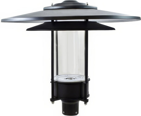 Dabmar Lighting GM510-L30-65K-B black outdoor post light fixture