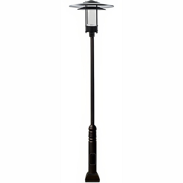 Dabmar Lighting GM5101-L20-50K-B black post light & pole