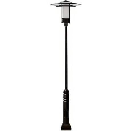 Dabmar Lighting GM5101-L30-30K-B-FR black post light & pole