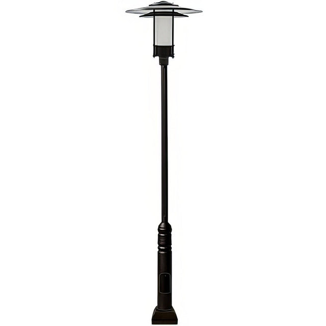 Dabmar Lighting GM5101-L30-65K-B-FR black post light & pole
