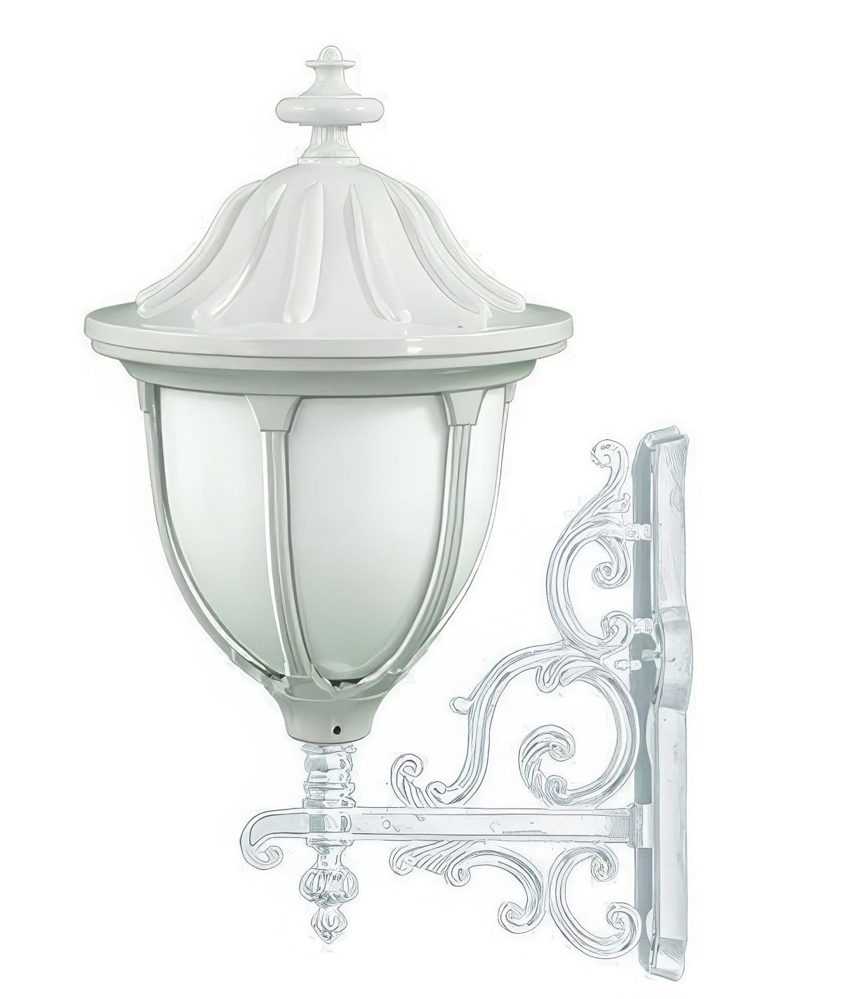 Dabmar Lighting GM545-L6-60K-W white outdoor wall light fixture