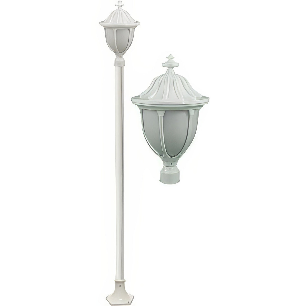 Dabmar Lighting GM5501-W white post light fixture