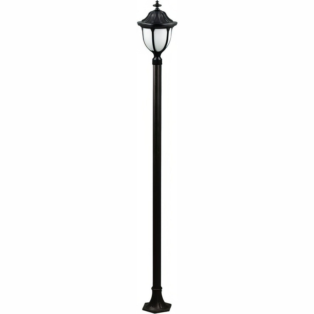 Dabmar Lighting GM5521-L18-65K-B black post light & pole