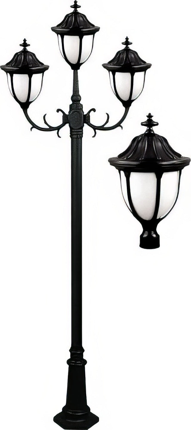 Dabmar Lighting GM5523-B black post light & pole